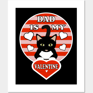 Dad Is My Valentine Toddler Kids Hearts Posters and Art